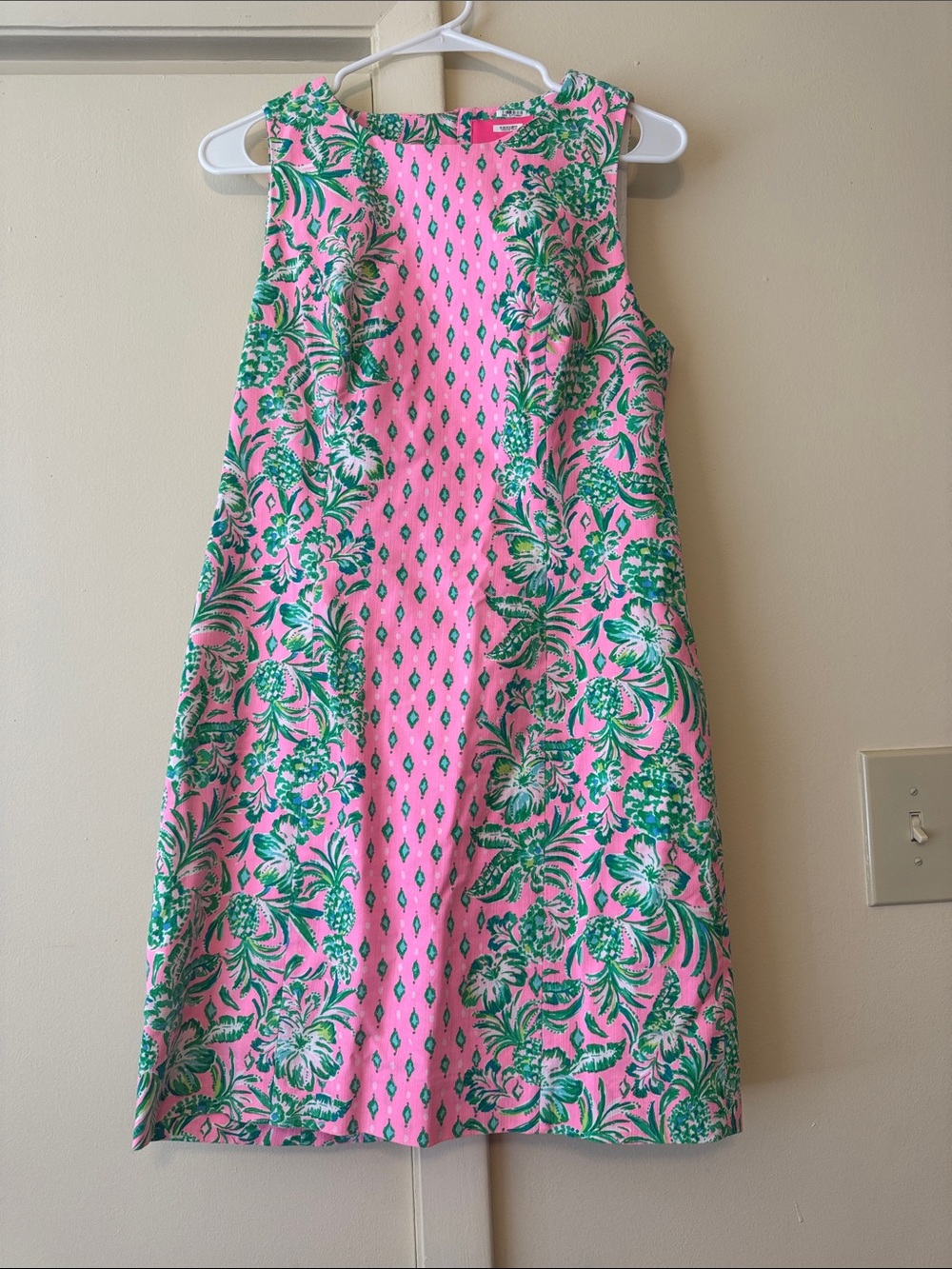 Lilly Pulitzer Pink and Green Floral Shift Dress